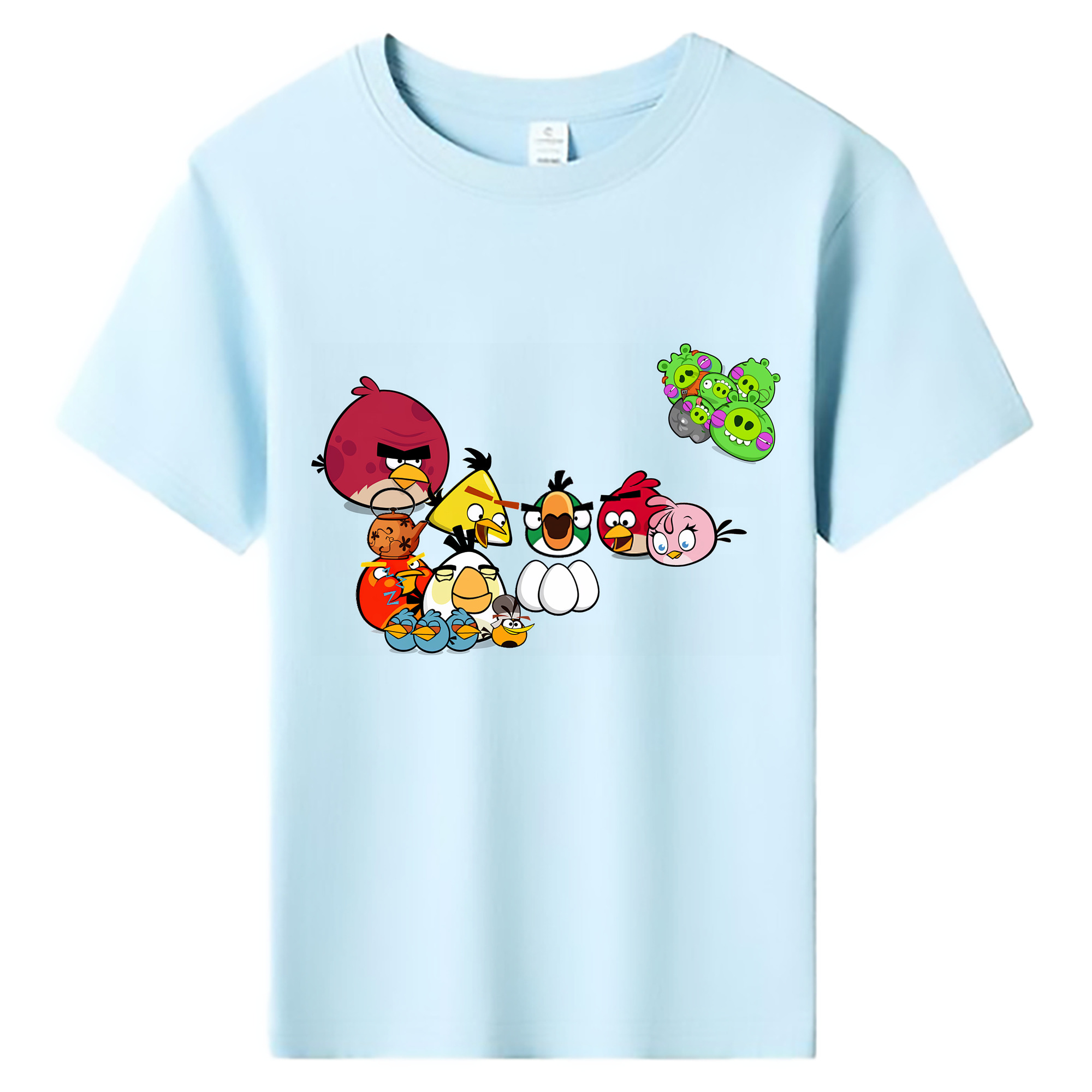 （画像用） Angry Birds アングリーバード 綿100％キッズTシャツ（フロントプリント）